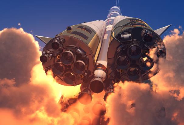 Spaceship Launch - SpaceX - NASA Astronauts