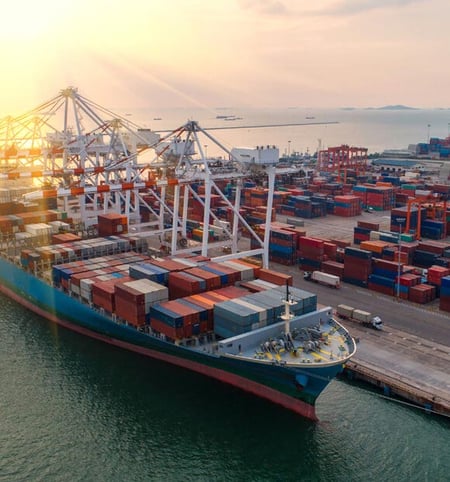 Shipping Containers Loaded on Large Boat