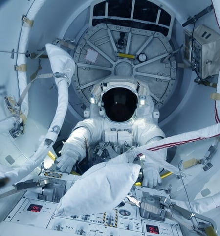 Aerospace Seals - Astronuat in Spaceship Capsule