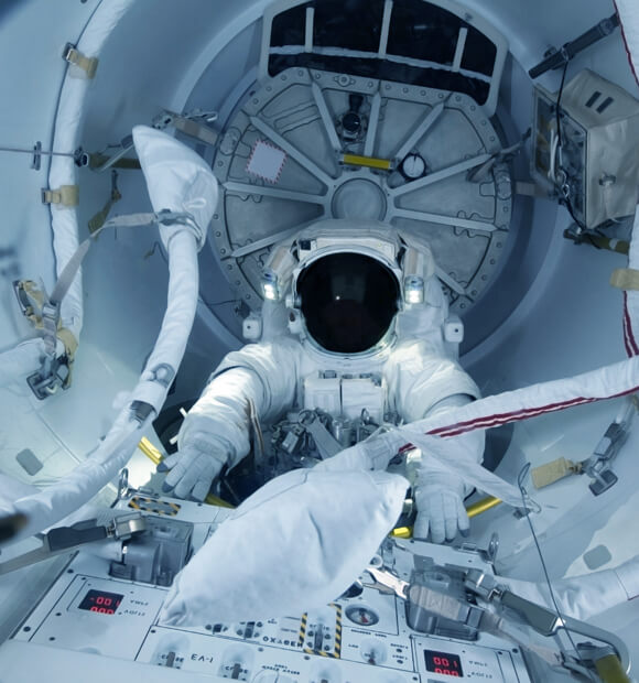 Aerospace Seals - Astronuat in Spaceship Capsule